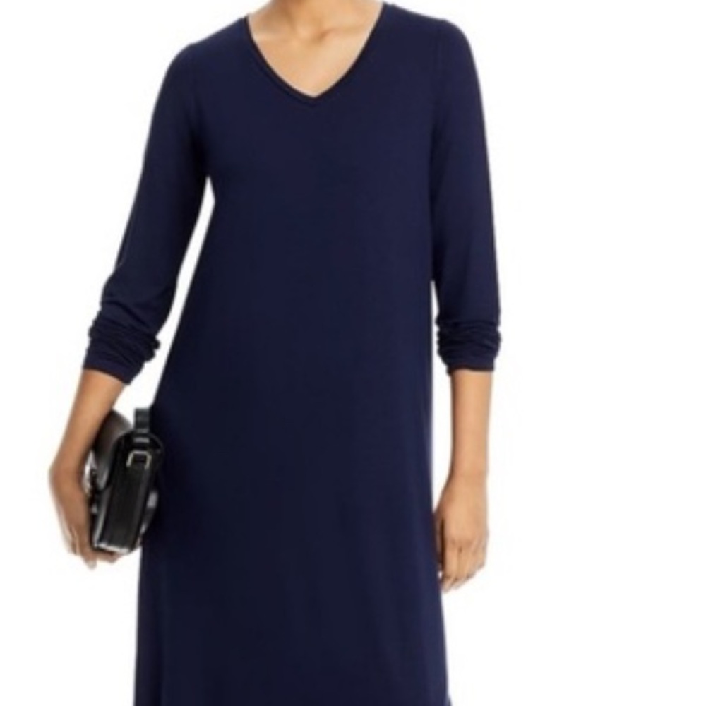 Eileen Fisher Midnight Blue Long Sleeve Dress